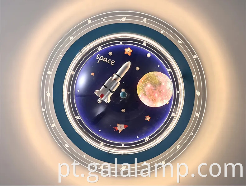 Luz de teto de foguete espacial exclusivo para meninos 'quartos